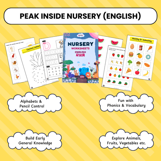 Nursery Kids Hard Copy English Worksheet